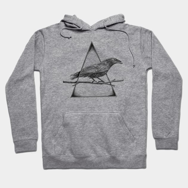 Pointillism Raven Hoodie by Cyniclothes